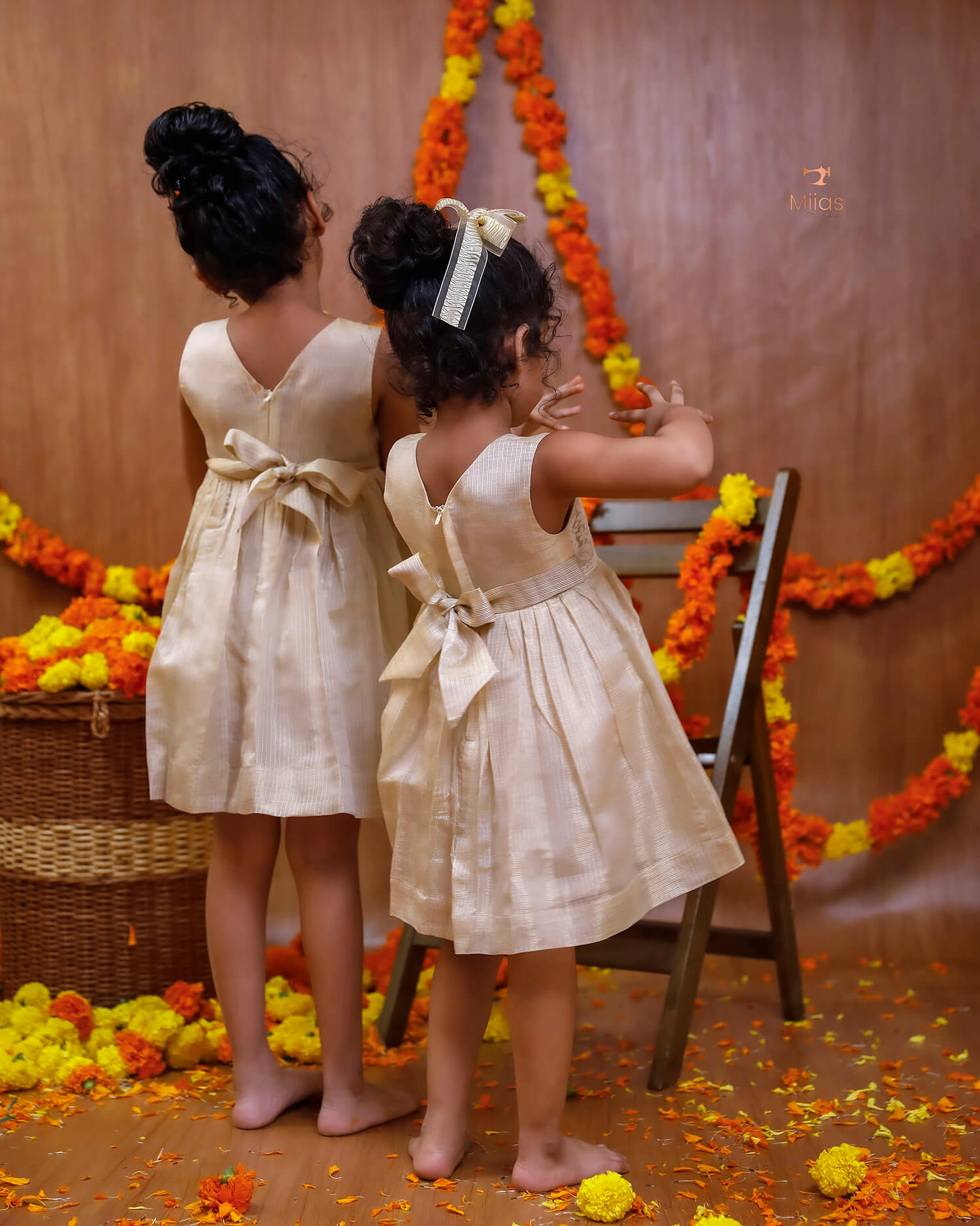 Elegant Kotta Check Kids Frock with Lace & Back Zip – Soft Cotton