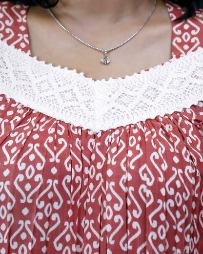 Cotton Maternity Dress: Ultimate Comfort & Nursing Access-Pink