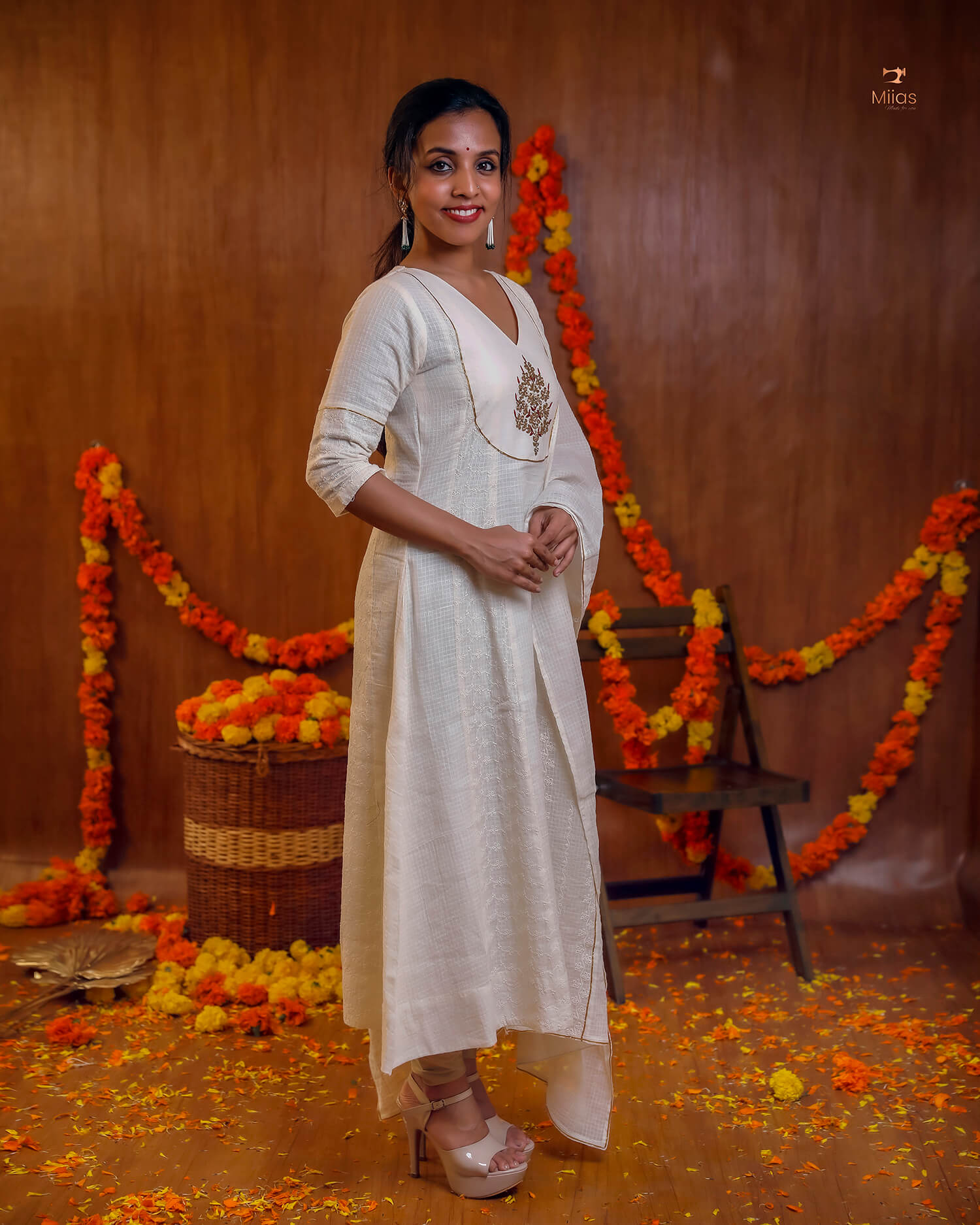 Cotton Kota Kurti with Gota Patti & Dupatta – Festive Elegance