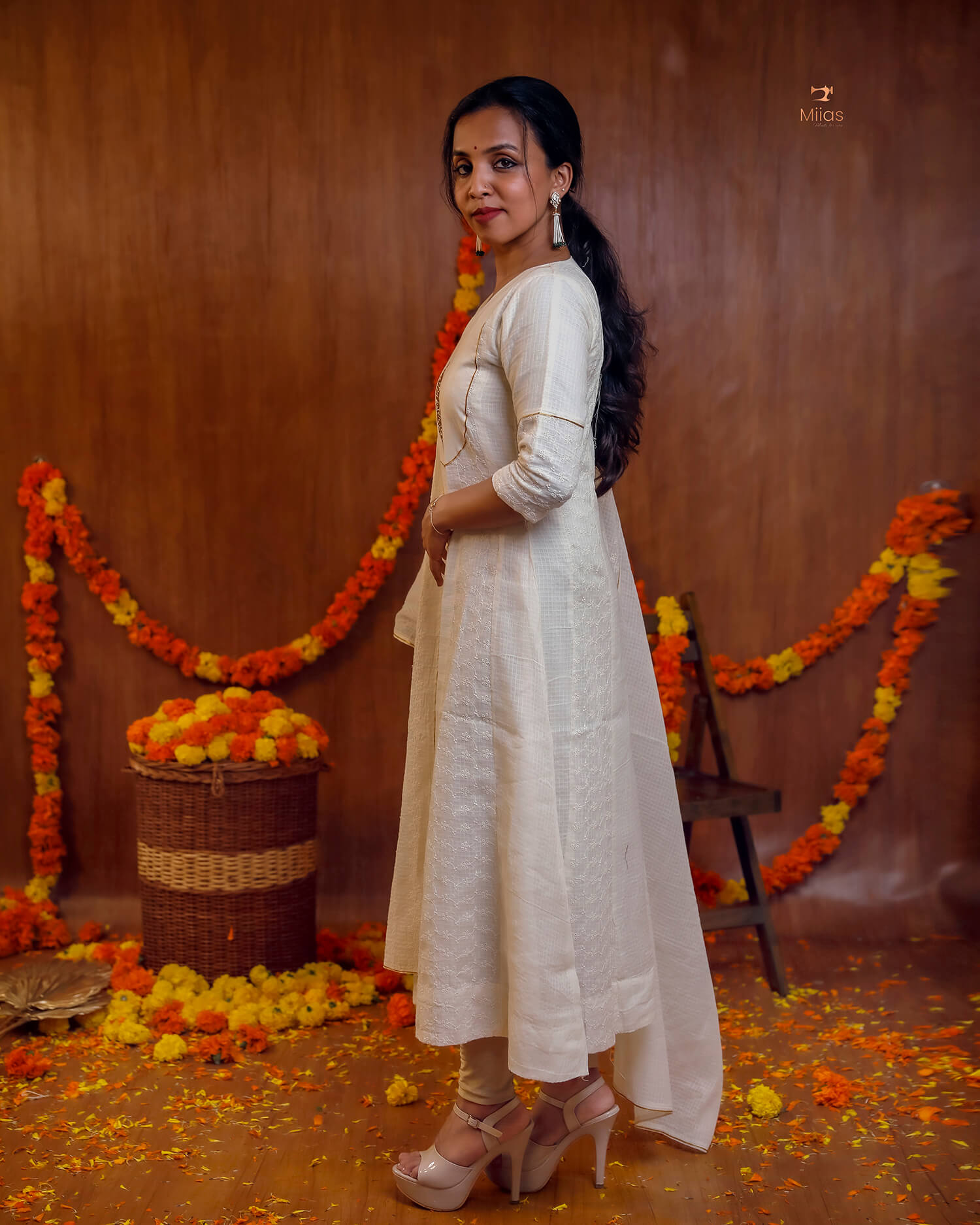 Cotton Kota Kurti with Gota Patti & Dupatta – Festive Elegance