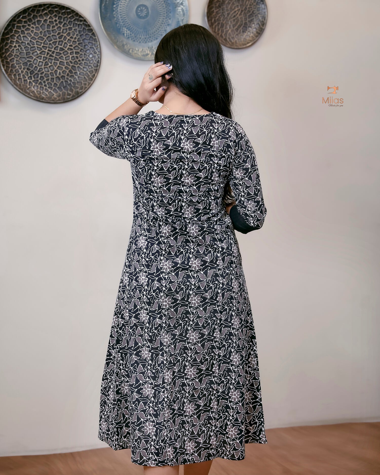 Cotton Kurti with Pintuck Smocking & Pocket