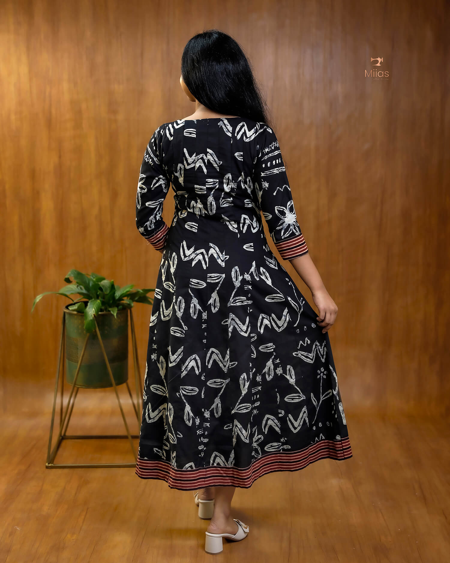 Elegant Ajrakh Print Cotton Kurti with Mirror & Bead Work - South Cotton
