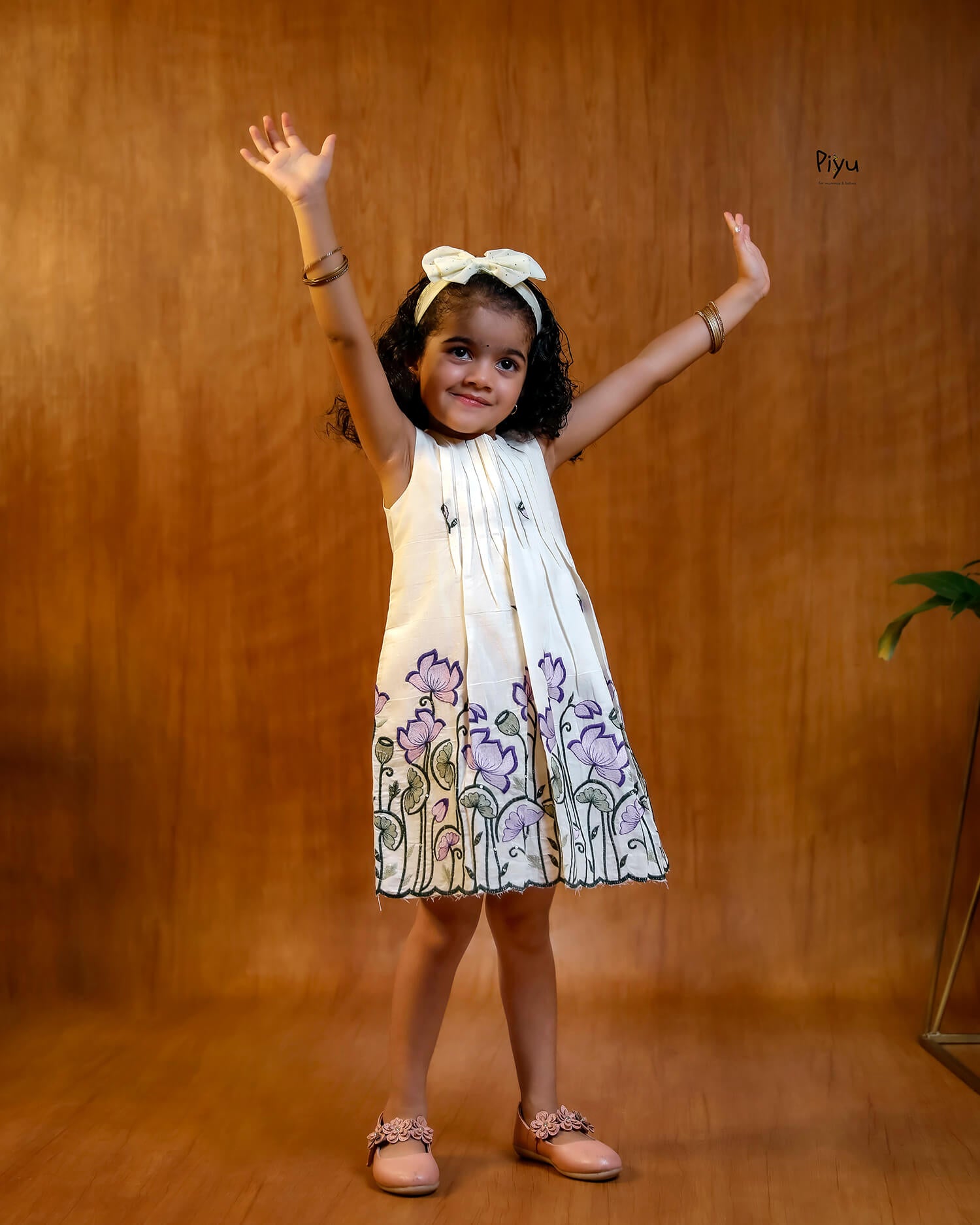 Soft Kora Cotton Embroidered Frock – Twirly A-Line Dress for Kids
