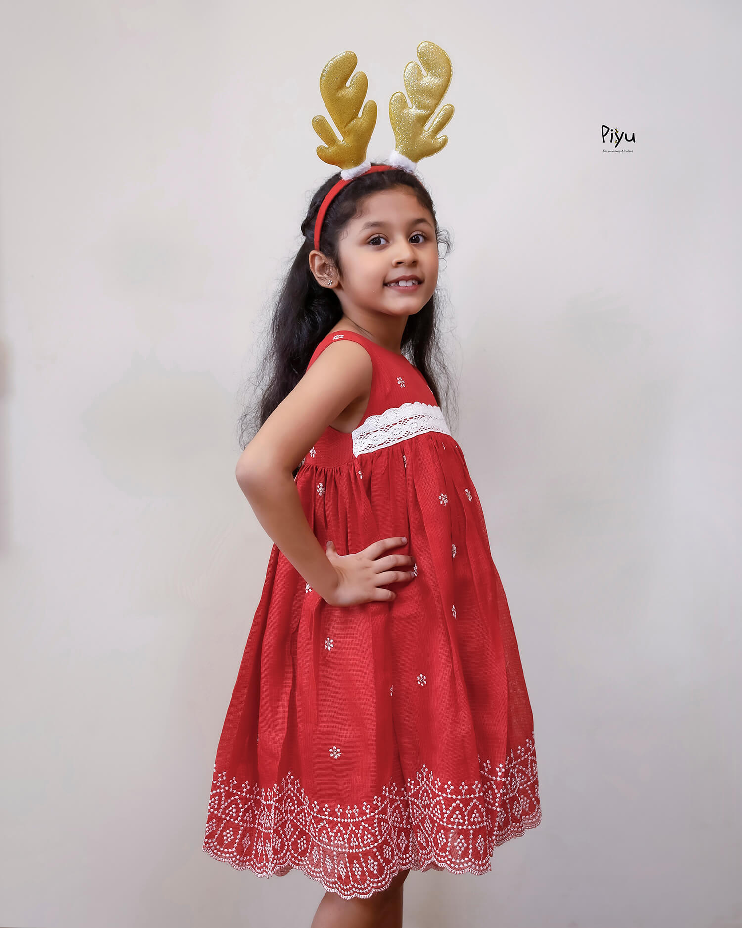Embroidered Net Kota Frock | Enchanting Kids Dress