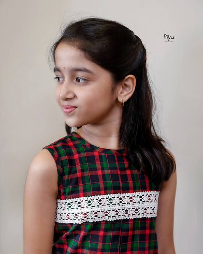 Spun-Cotton A-Line Dress | Crochet Lace & Twirl-ready