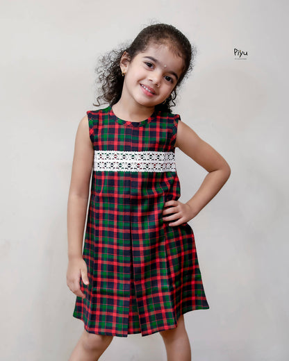 Spun-Cotton A-Line Dress | Crochet Lace & Twirl-ready