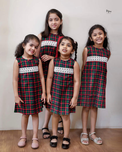 Spun-Cotton A-Line Dress | Crochet Lace & Twirl-ready