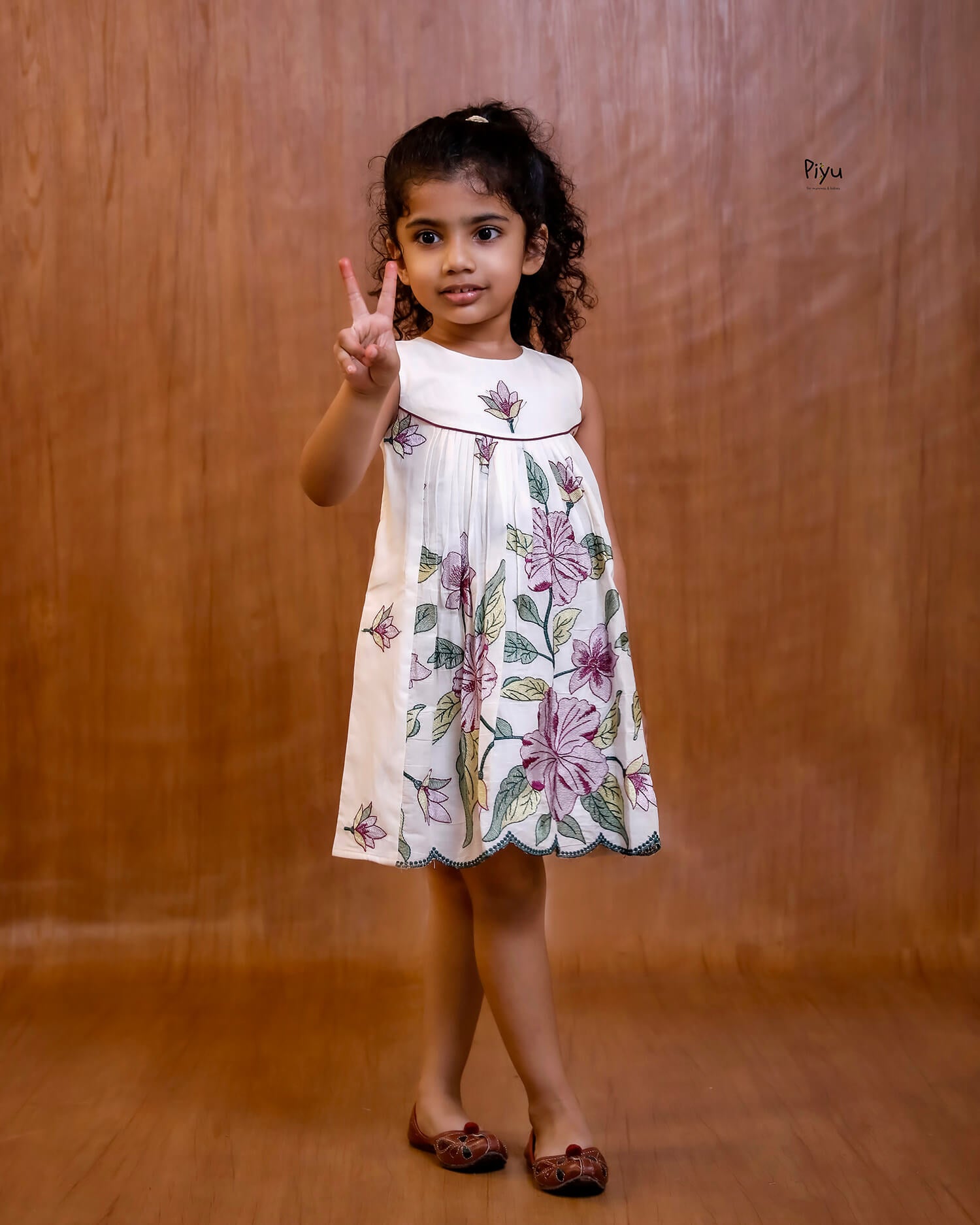 Soft Kora Cotton Embroidered Girls' Frock