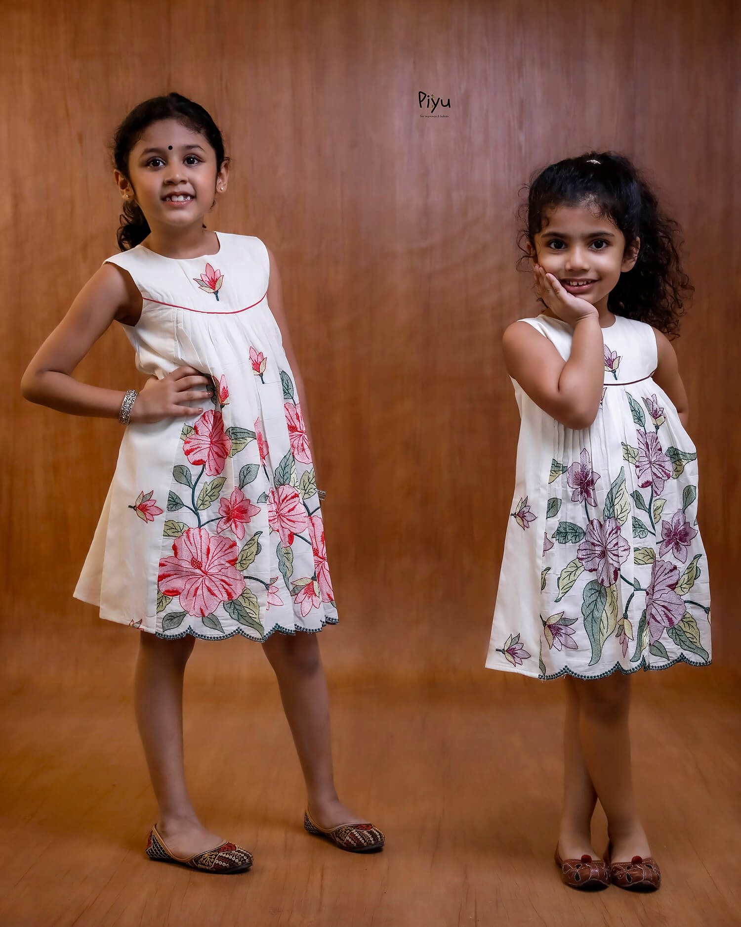 Soft Kora Cotton Embroidered Girls' Frock