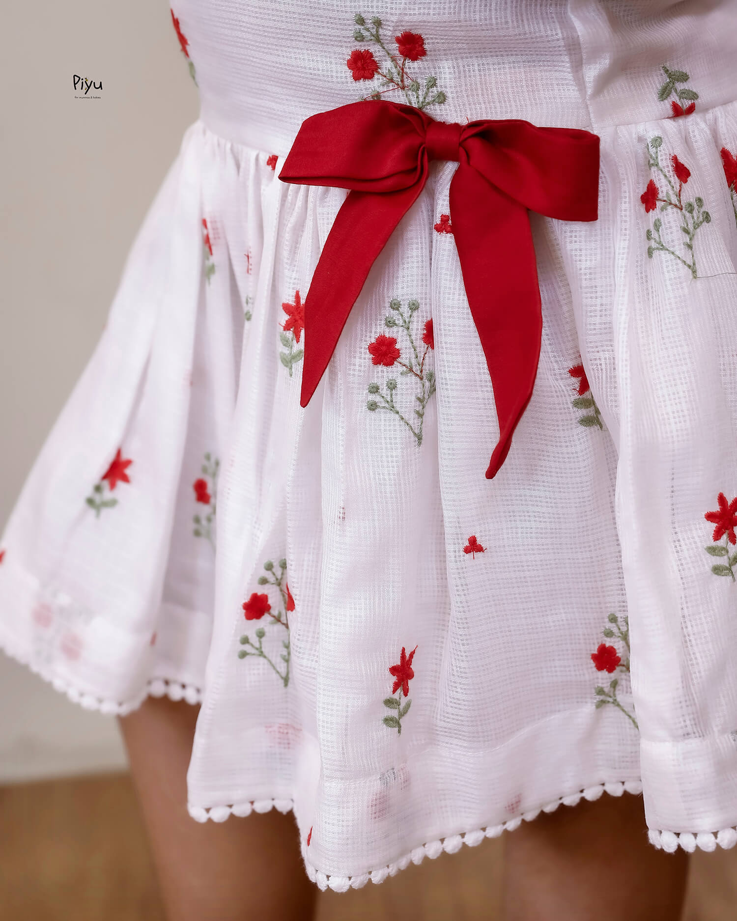 Kota Frock: Embroidered Low-Waist Kids Dress with Lace