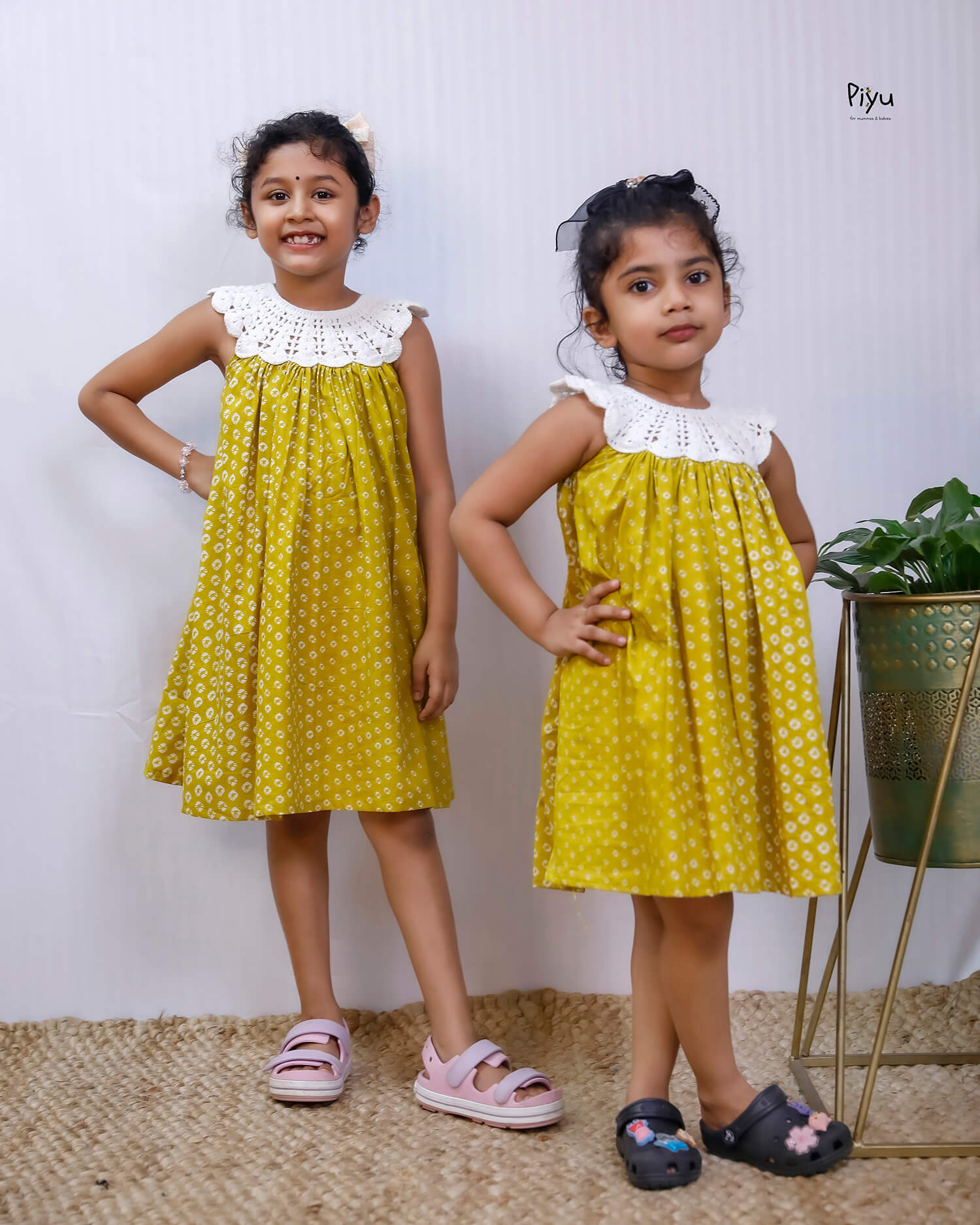 Cotton Frock: Super Soft & Comfy with Crochet Yoke for Girls