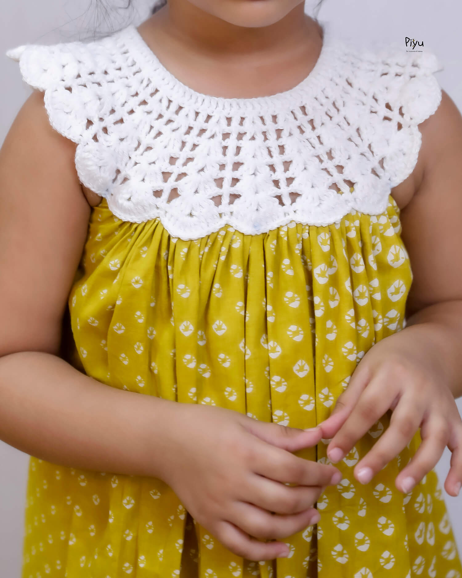 Cotton Frock: Super Soft & Comfy with Crochet Yoke for Girls
