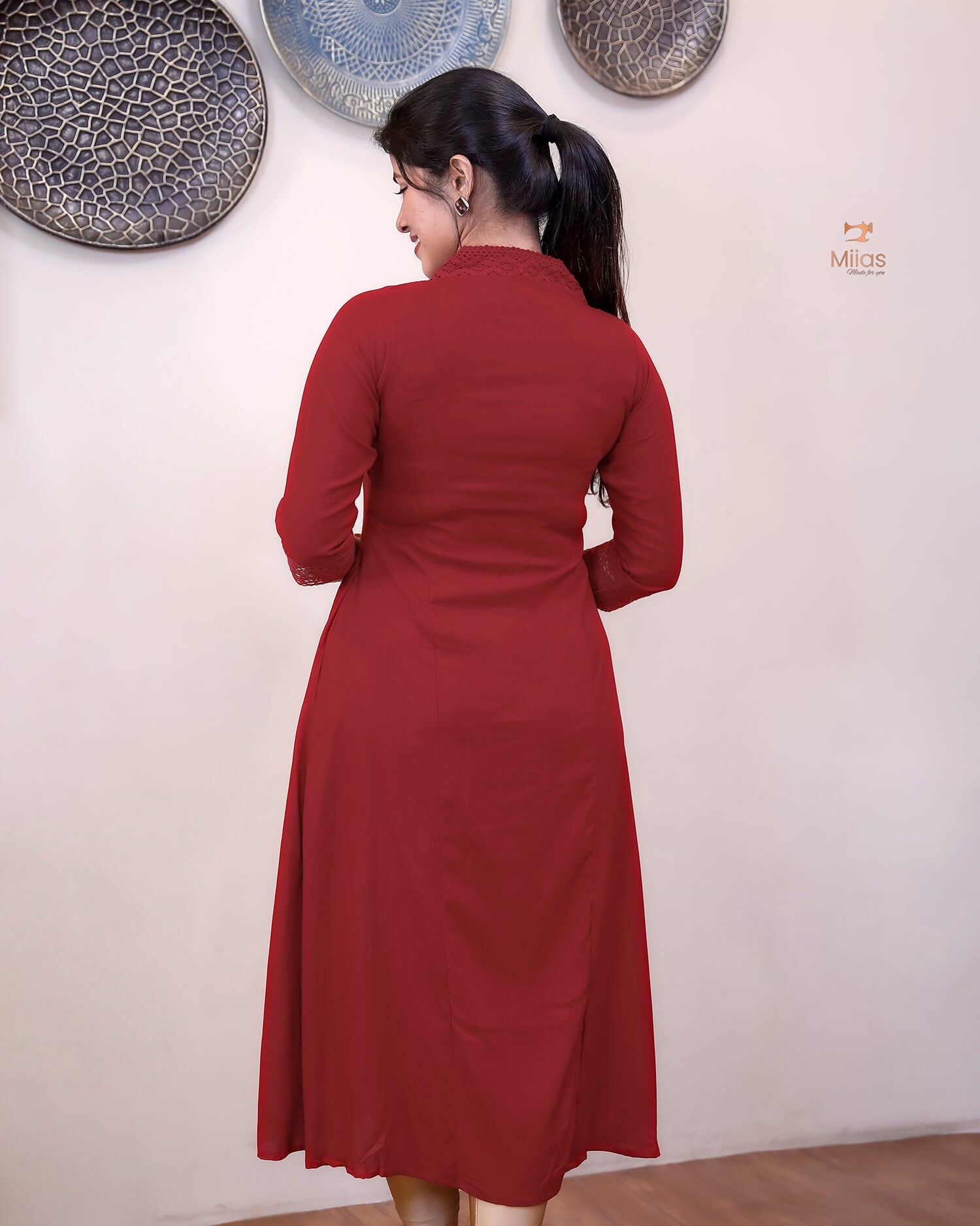 Rayon Cotton Dress Kurti | Stylish Three-Panel Cut & Pocket