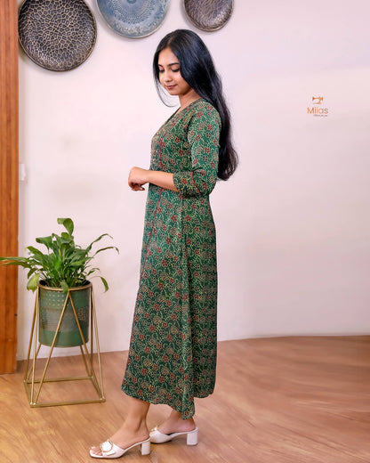 Modal Silk Kurti: Embellished & Lined for Elegance
