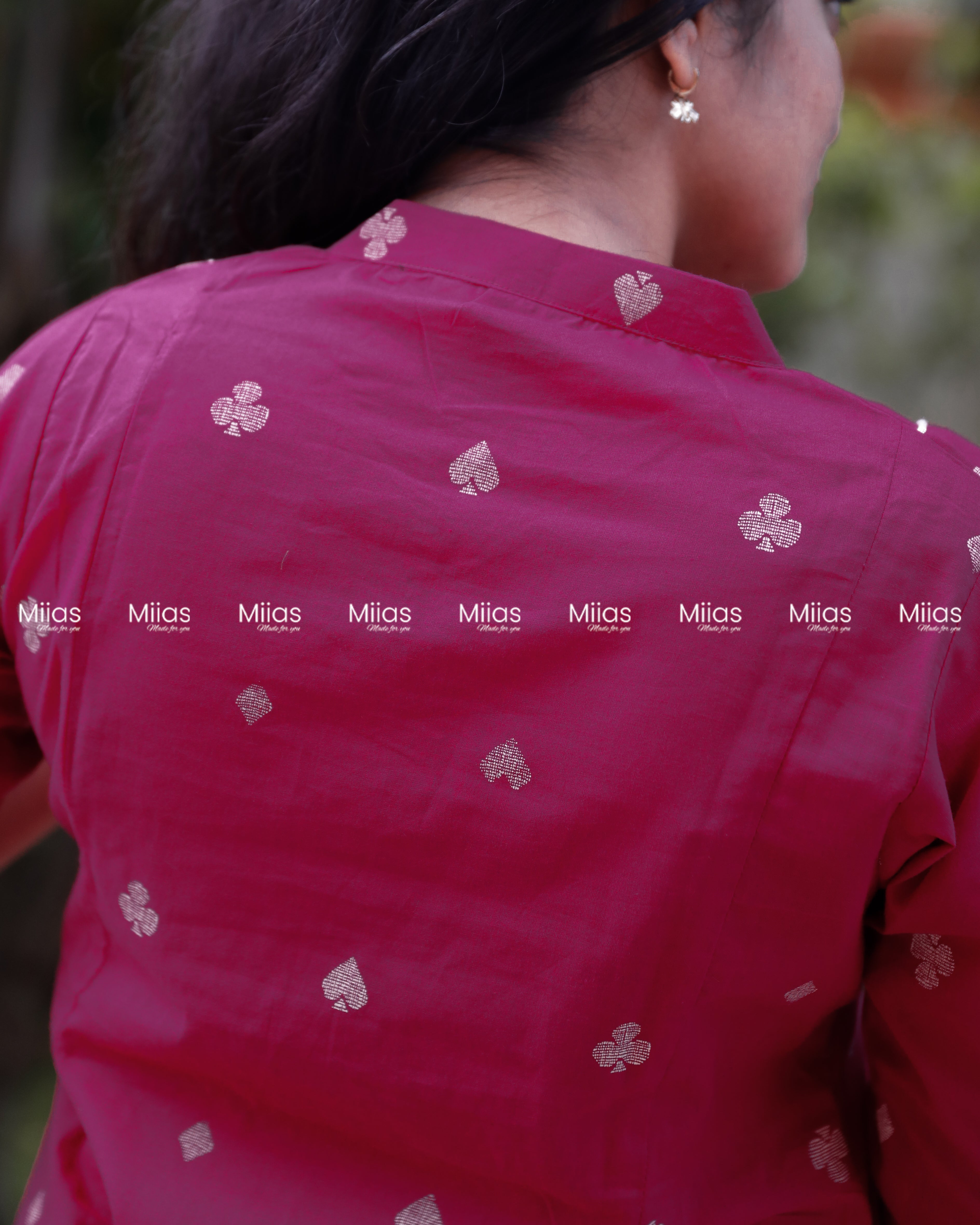 Vintage Cotton 3-Panel Dress Kurti | Collar + Piping | Pink