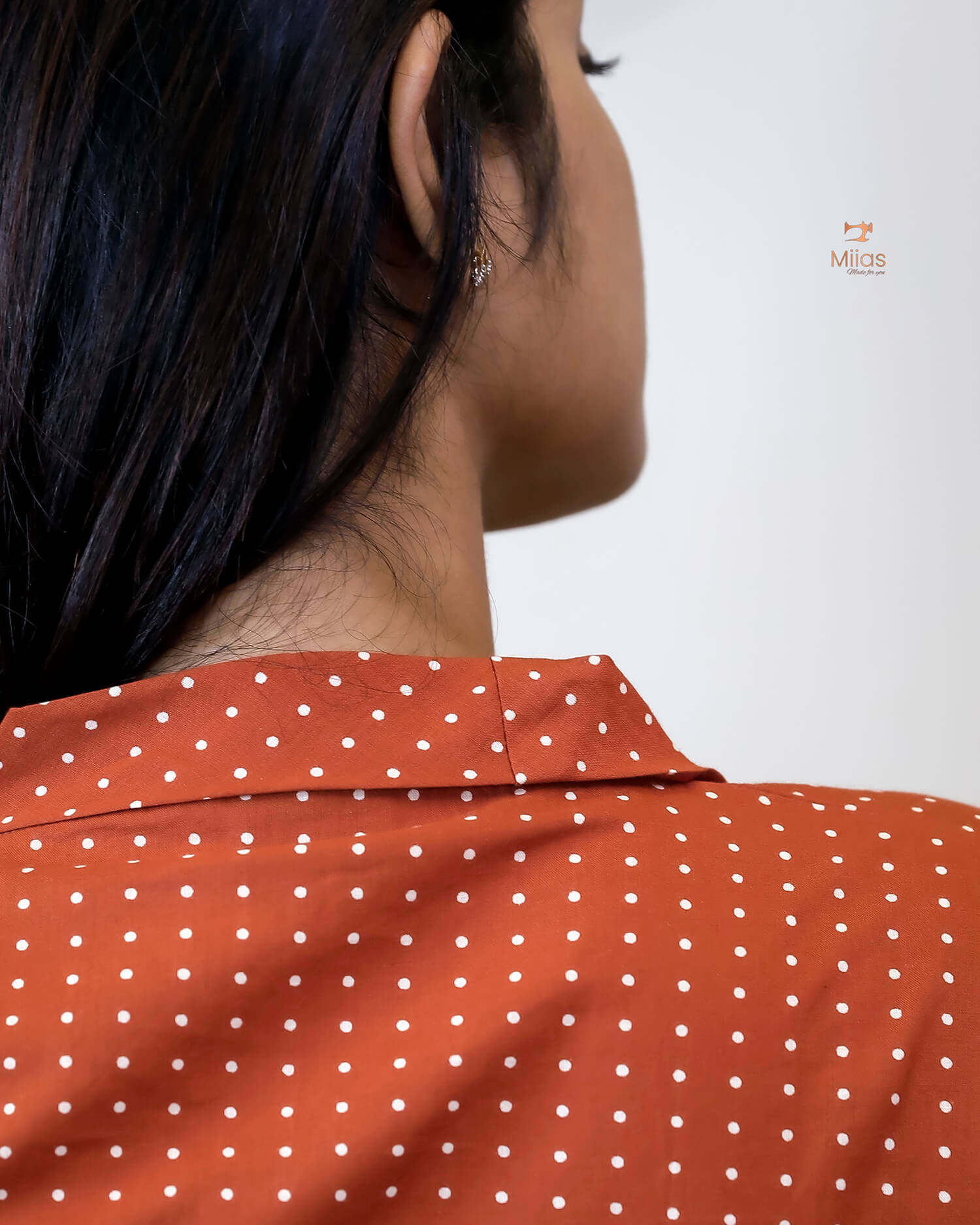 Premium Cotton Co-ord Set: Slit Top & Pocketed Bottom-Carrot Orange.