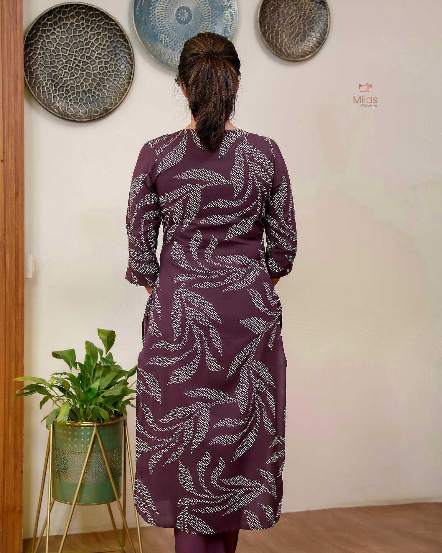 Vatican Fabric Co-ord Set - Elegant Top & Cotton Pants