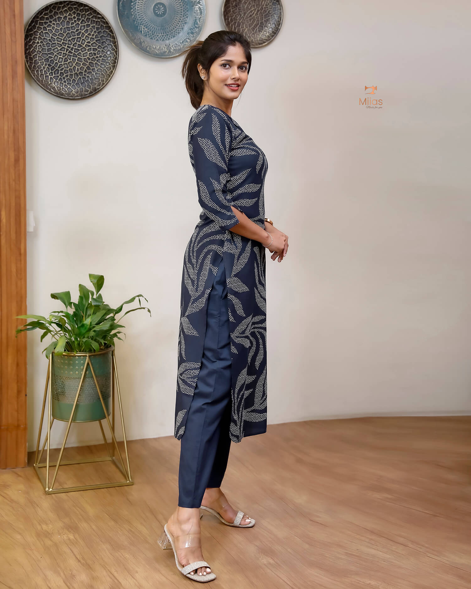 Vatican Fabric Co-ord Set - Elegant Top & Cotton Pants