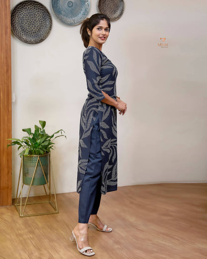 Vatican Fabric Co-ord Set - Elegant Top & Cotton Pants