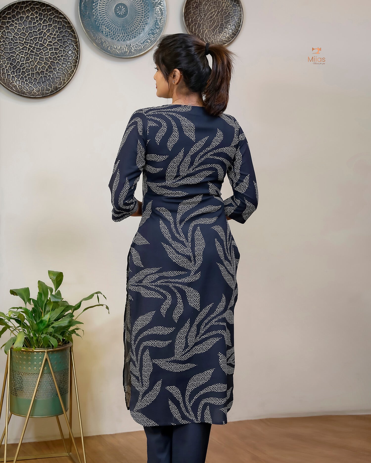 Vatican Fabric Co-ord Set - Elegant Top & Cotton Pants