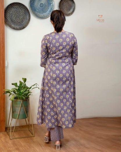 Cotton Co-ord Set: Effortless Style & Comfort-Lavender