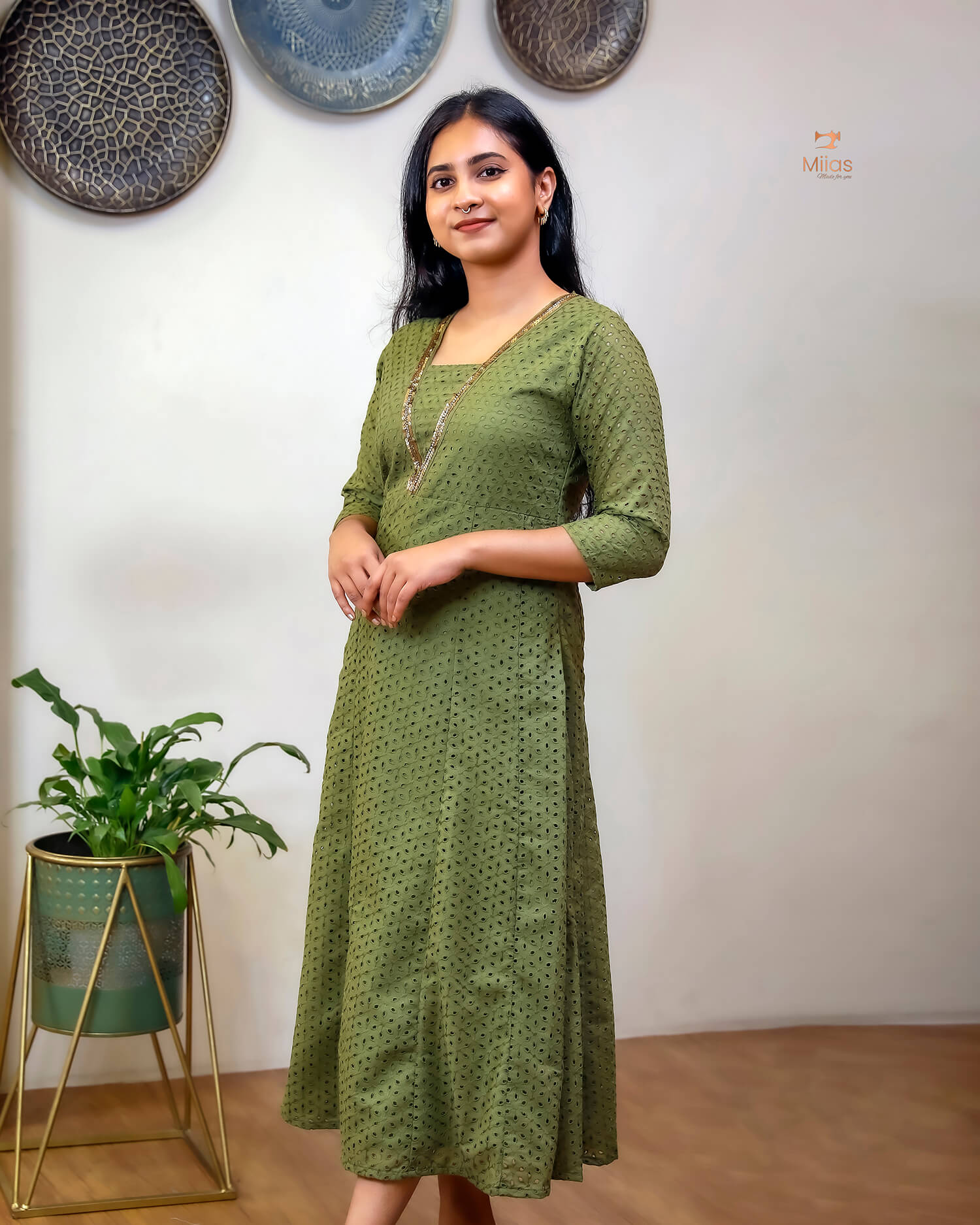 Elegant Sequined Panel Top in Soft Cotton