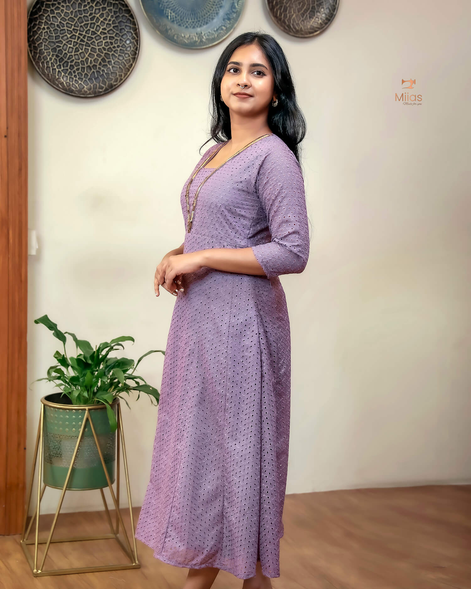 Elegant Sequined Panel Top in Soft Cotton
