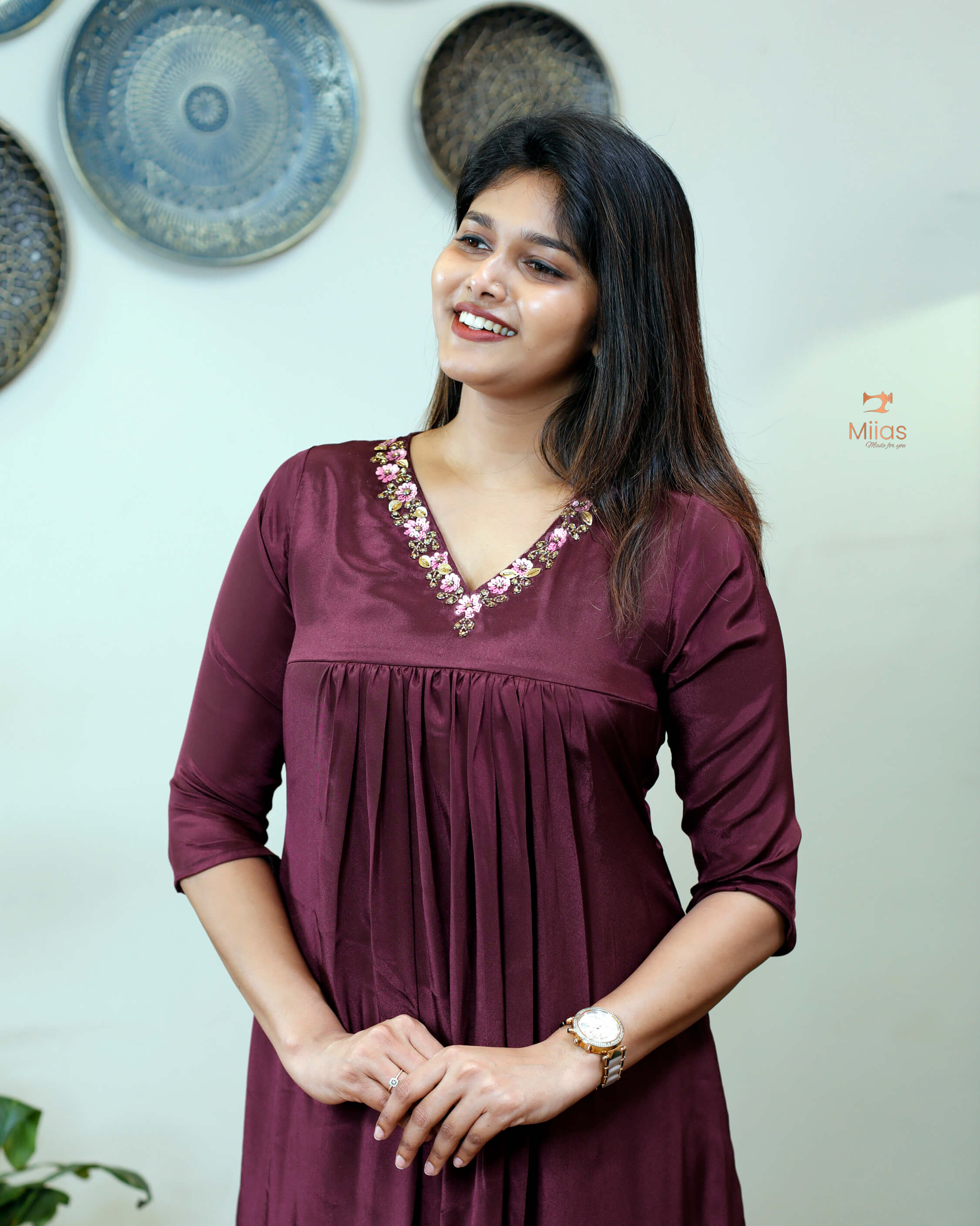 Crepe silk dress-style kurti