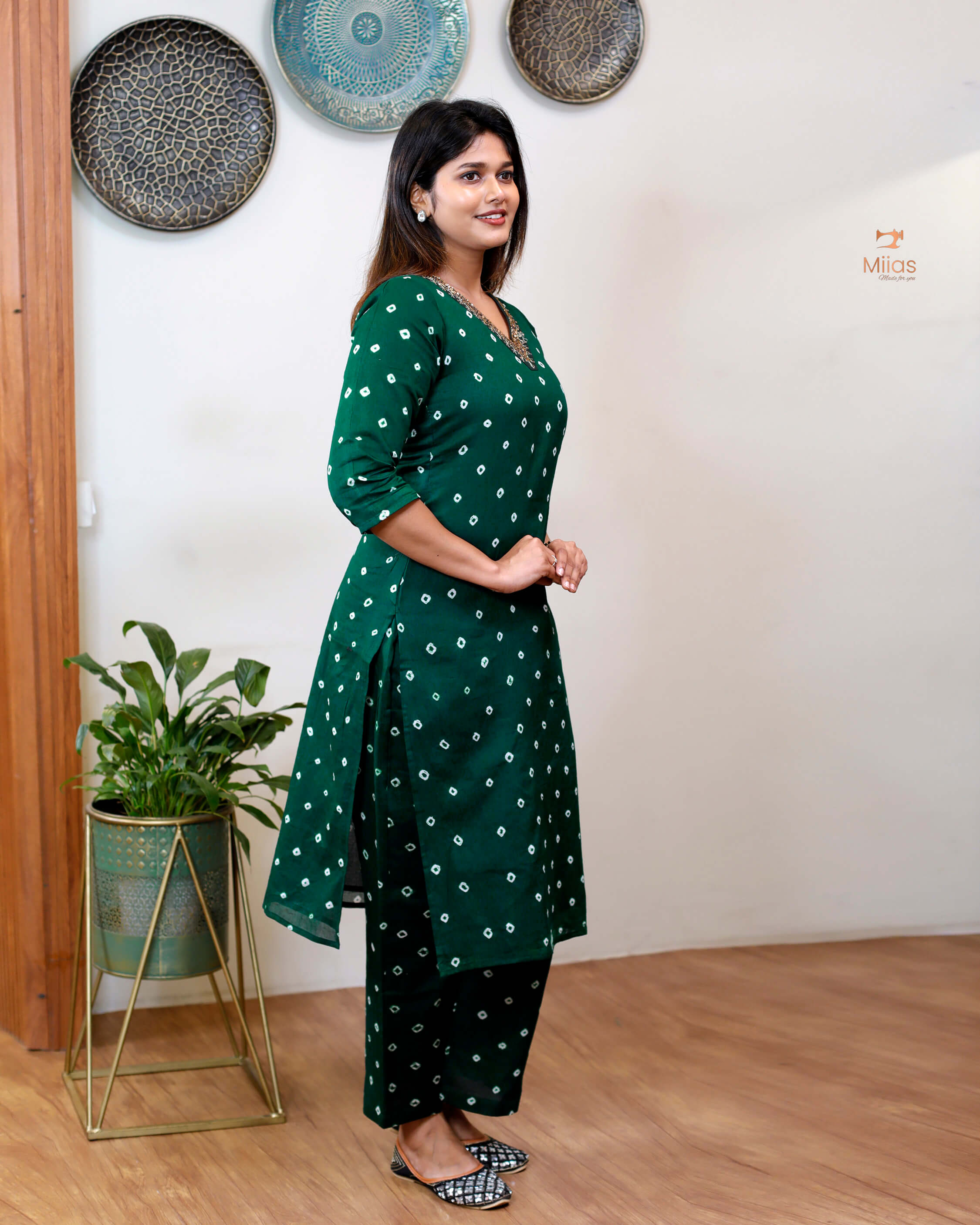 Bandhani Printed Mul cotton Co-ord set