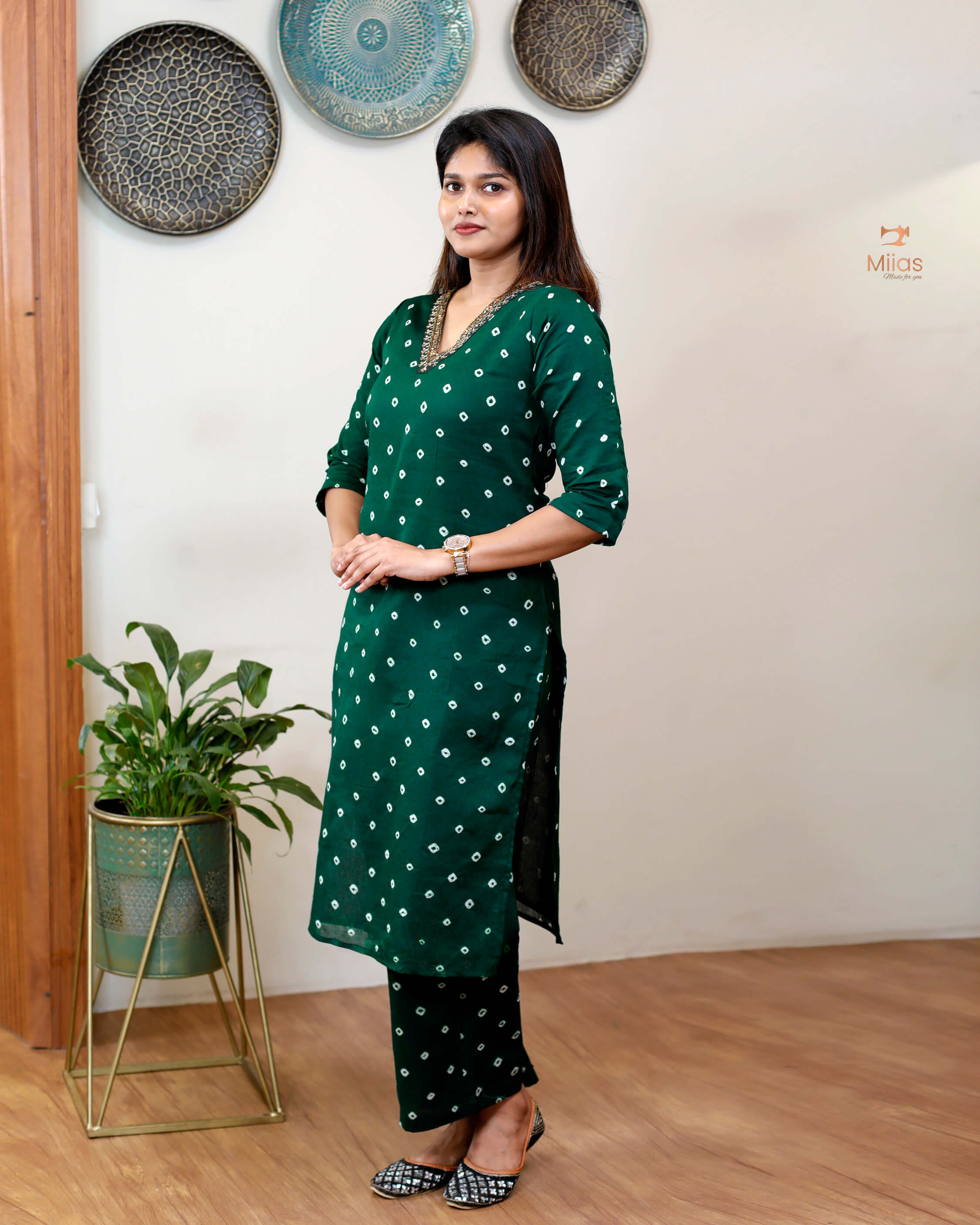 Bandhani Printed Mul cotton Co-ord set