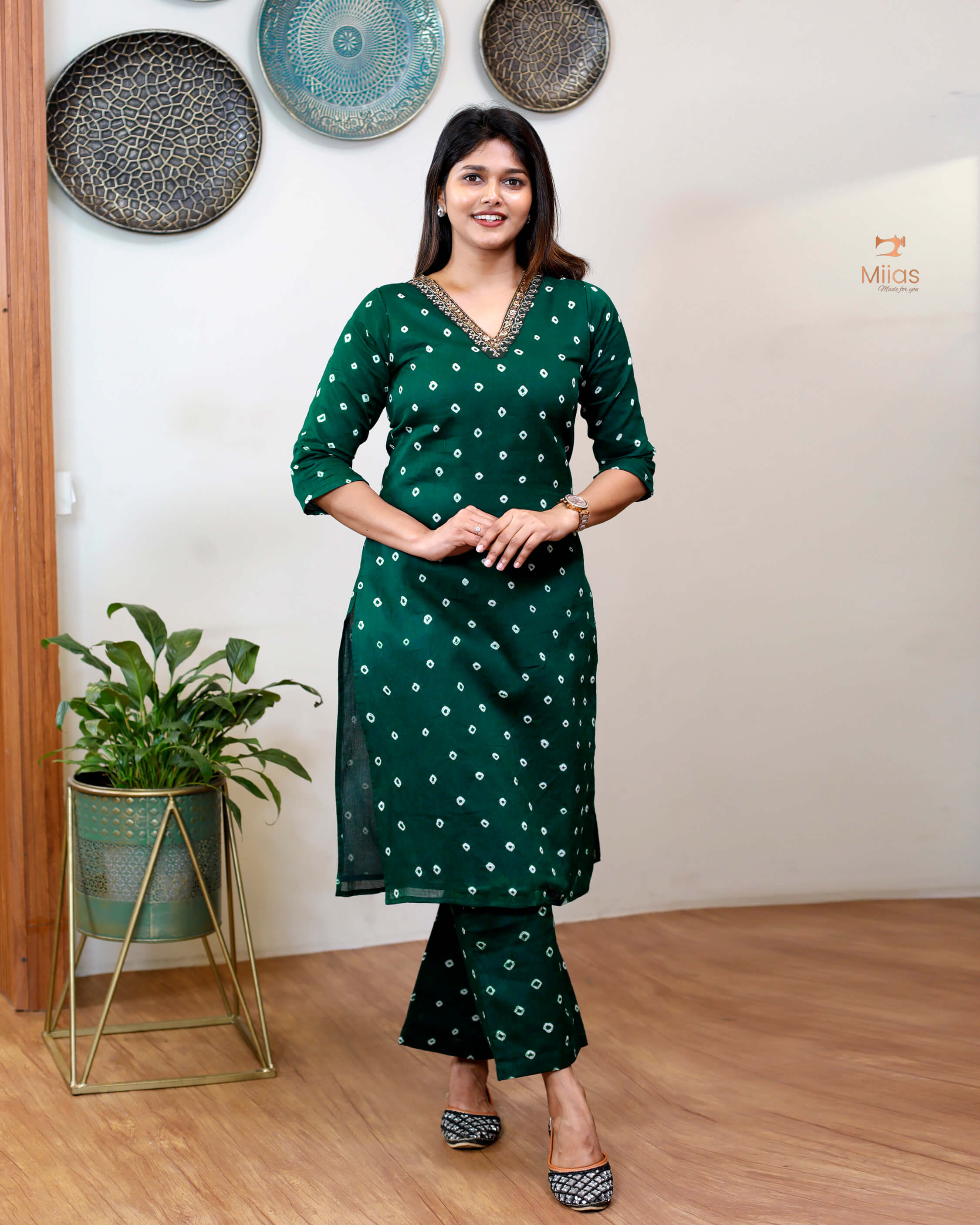 Bandhani Printed Mul cotton Co-ord set