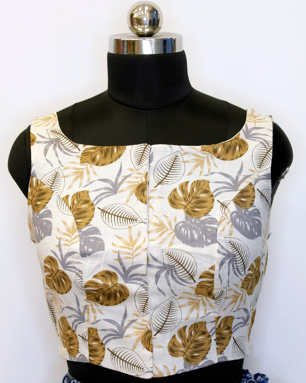 Sleeveless blouse -cotton