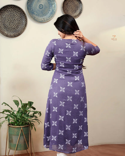 A- line sequined georgette Kurti
