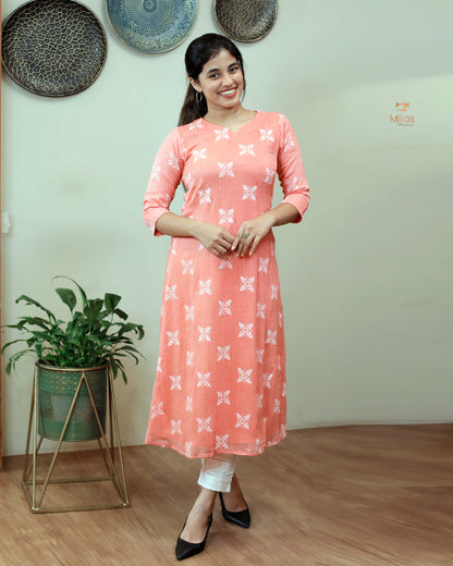 A- line sequined georgette Kurti