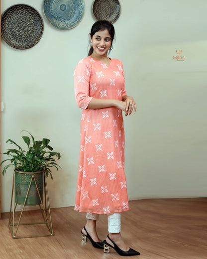 A- line sequined georgette Kurti