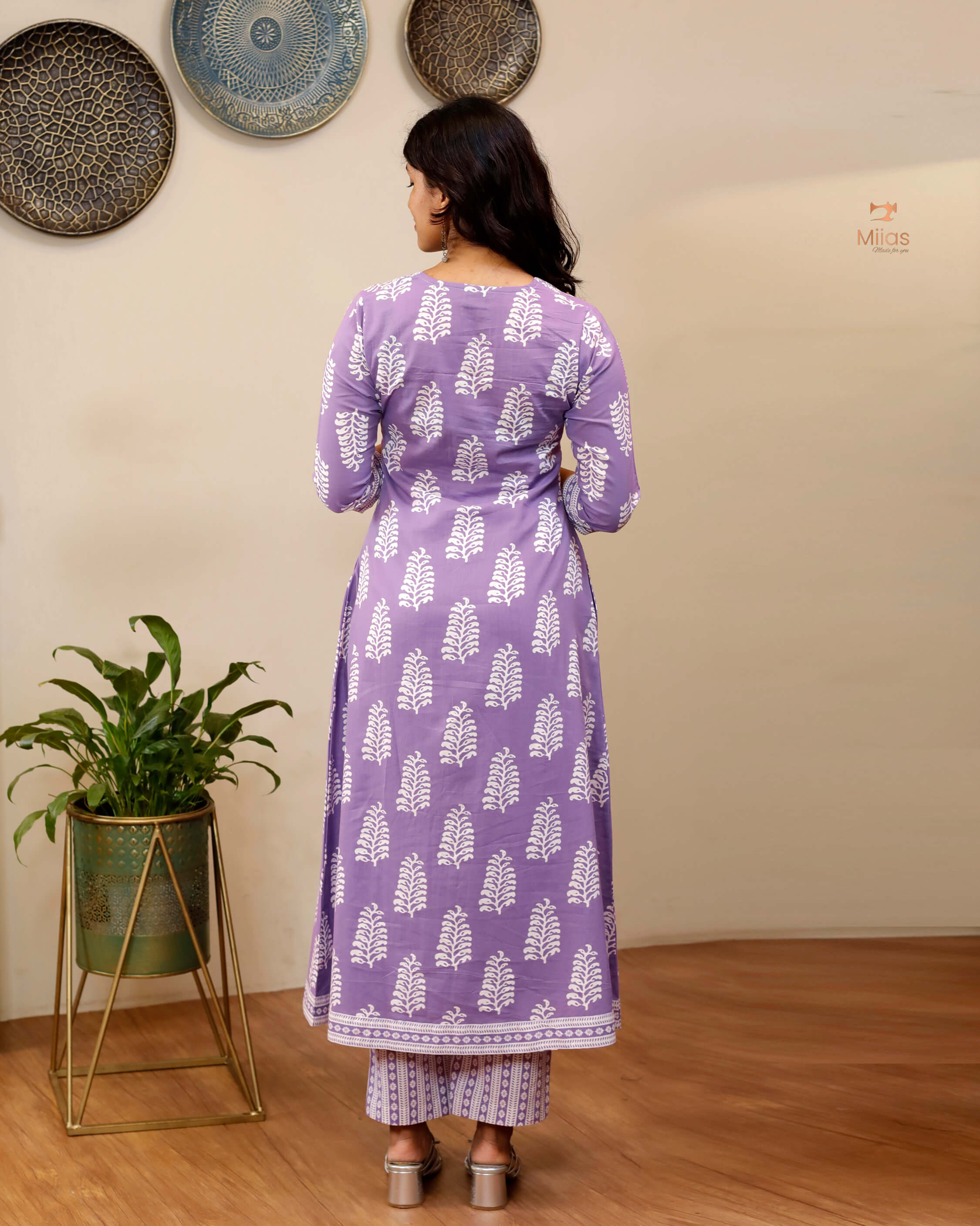 South Cotton co-ord set with mirror and sequins work