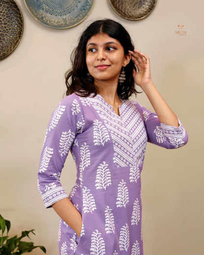 South Cotton co-ord set with mirror and sequins work