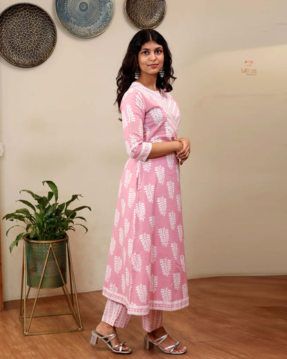 South Cotton co-ord set with mirror and sequins work