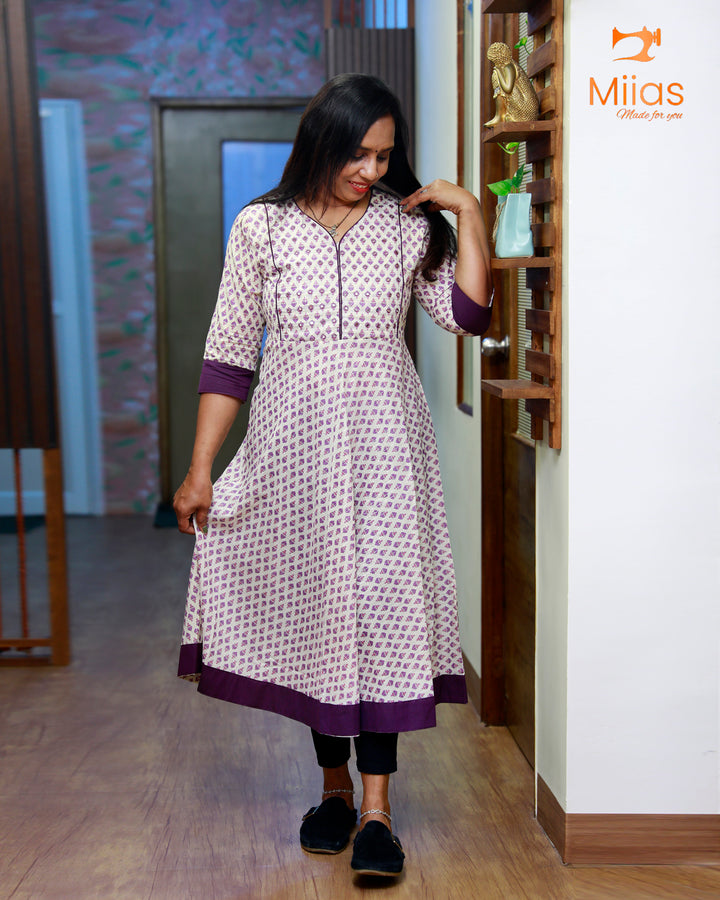 Lurex Soft Cotton Umbrella Kurti