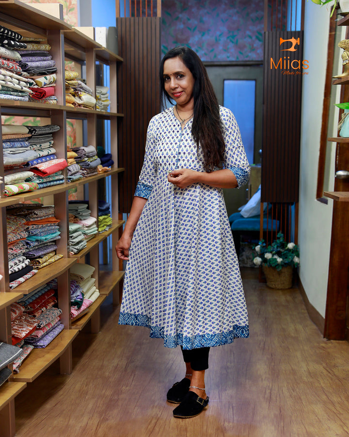 Lurex Soft Cotton Umbrella Kurti
