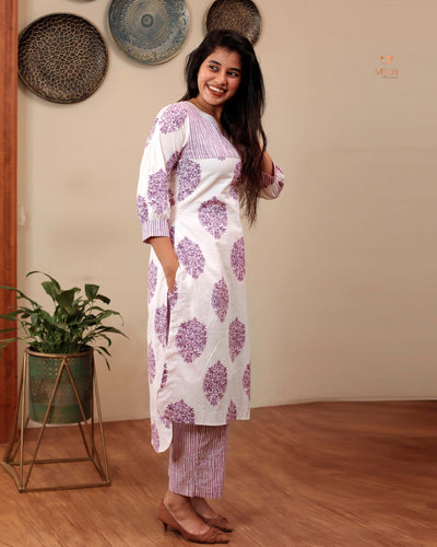 South Cotton co-ord Set-Lilac