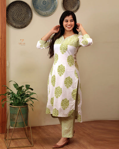 South Cotton co-ord Set-Green