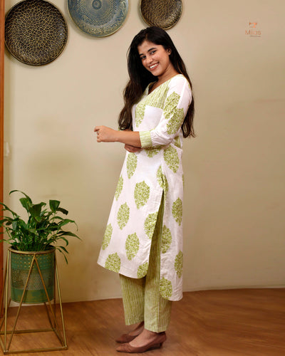 South Cotton co-ord Set-Green