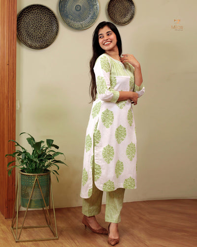 South Cotton co-ord Set-Green