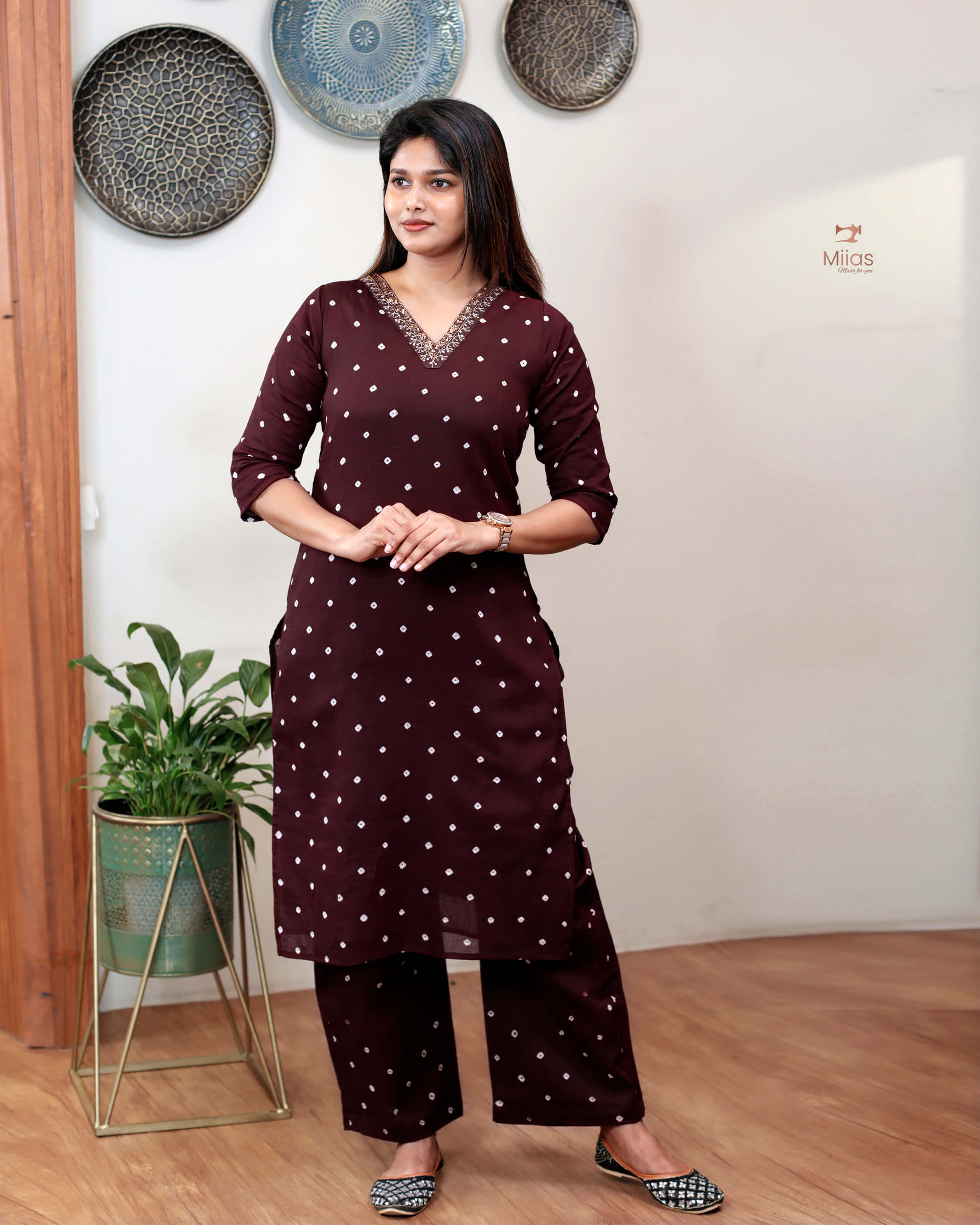 Bandhani Printed Mul cotton Co-ord set