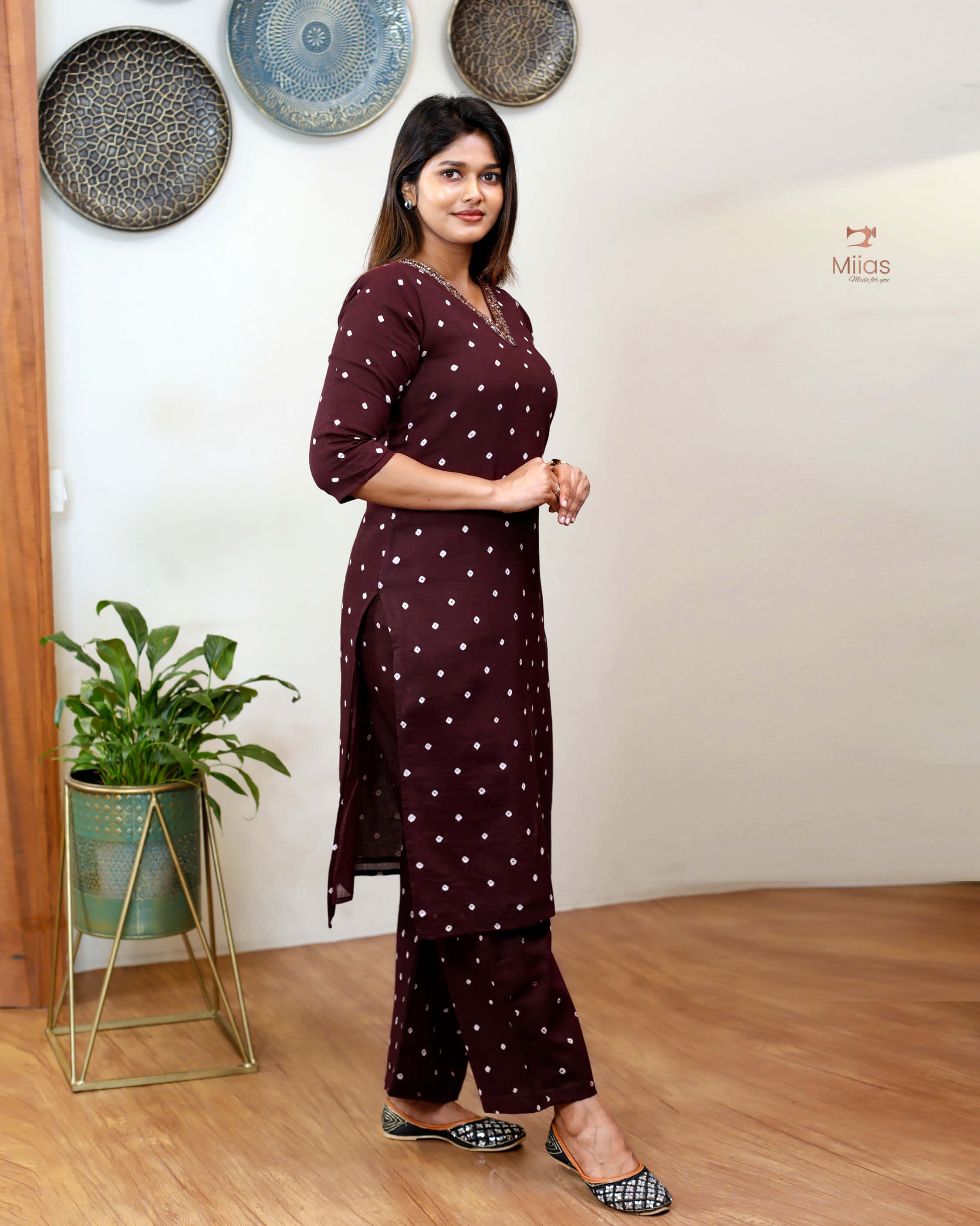 Bandhani Printed Mul cotton Co-ord set