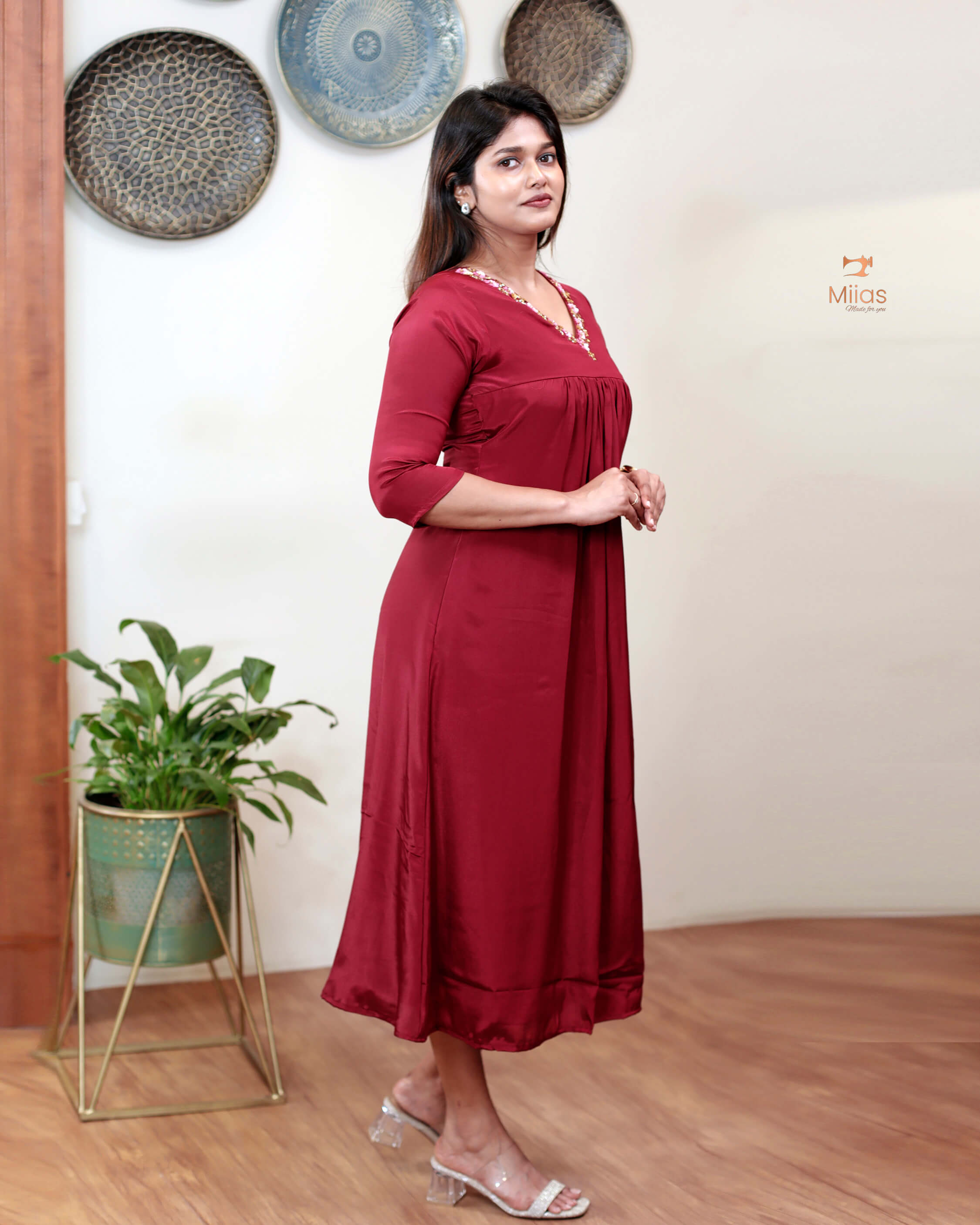 Crepe silk dress-style kurti