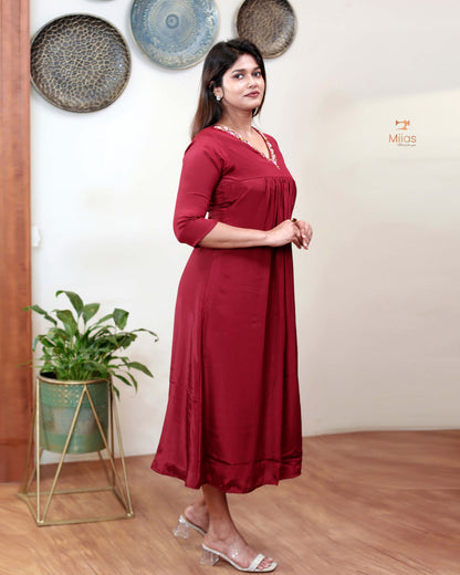 Crepe silk dress-style kurti