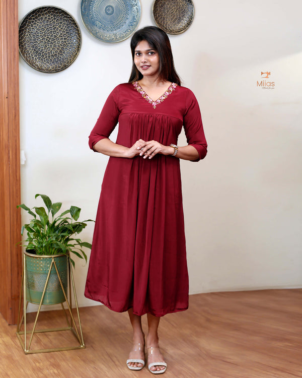 Crepe silk dress-style kurti