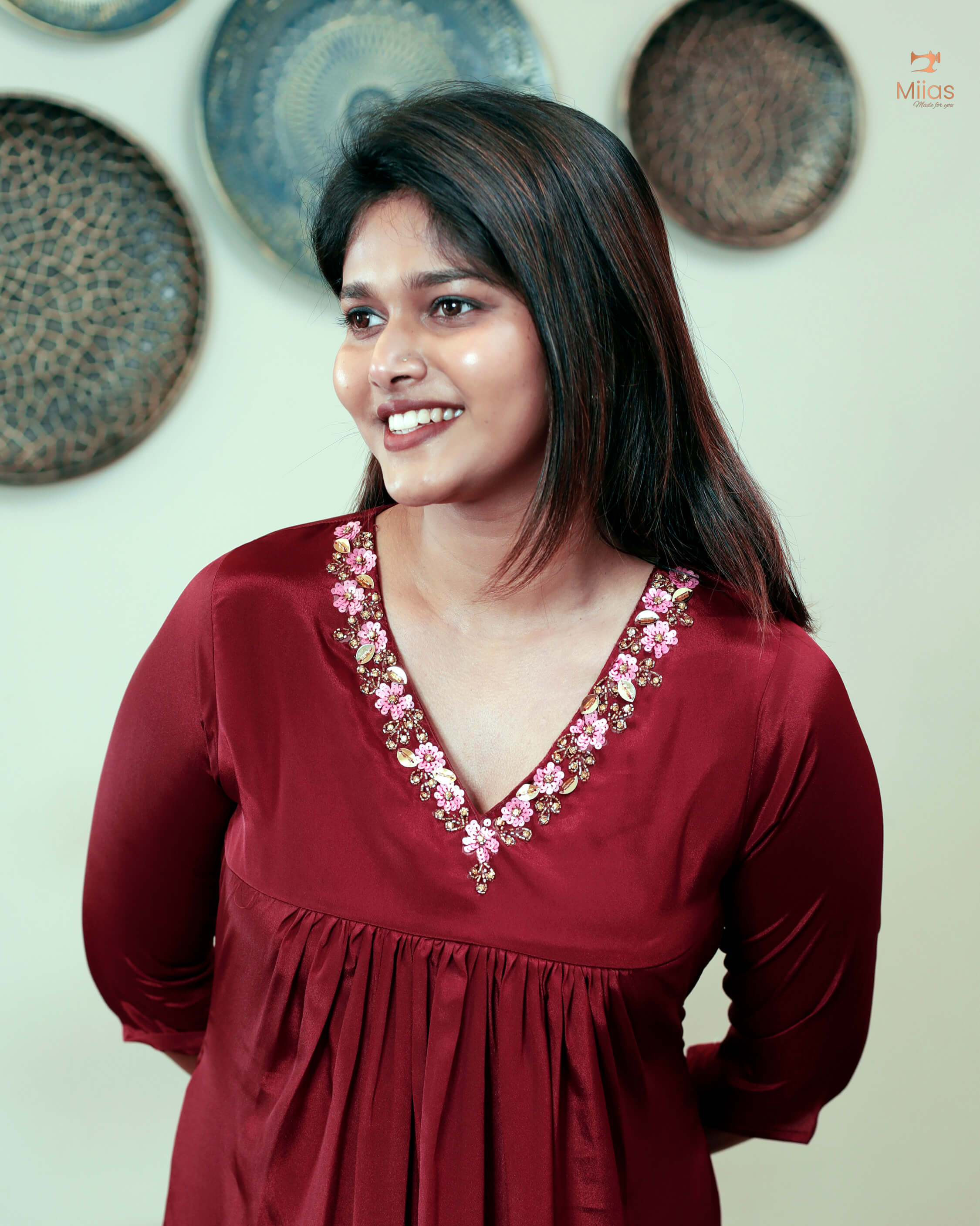 Crepe silk dress-style kurti